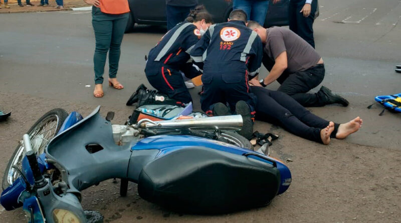 Motociclista Fica Ferida Ap S Bater Em Carro Que Avan Ou Preferencial