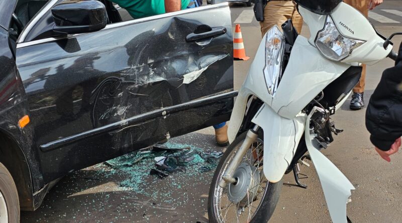 Acidente Envolvendo Carro E Moto Deixa Jovem Ferido No Centro De Campo