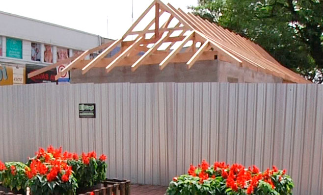 Quiosque em obra em Campo Mourão