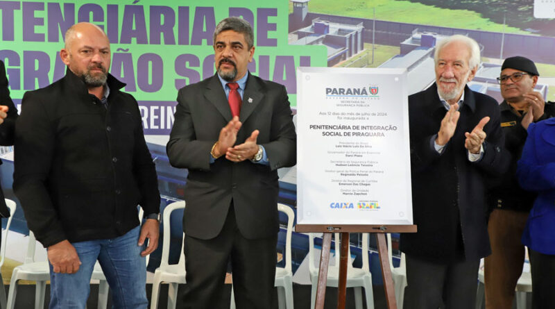 Piana inaugura unidade prisional com 392 vagas no complexo penitenciário de Piraquara