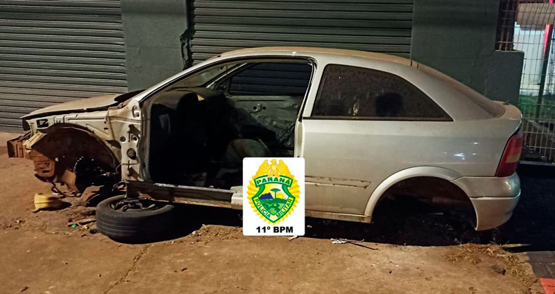 Astra depeneado recuperado pela Polícia Militar