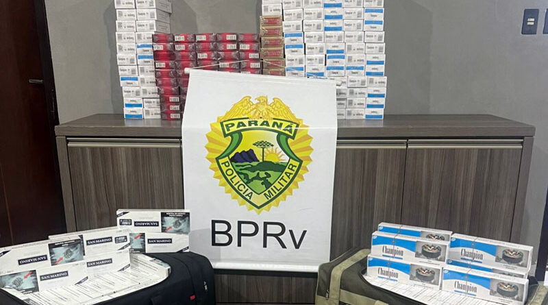 Cigarro contrabandeado apreendido