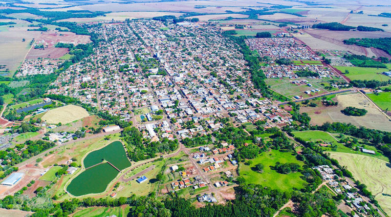 Vista áerea da cidade de Mamborê