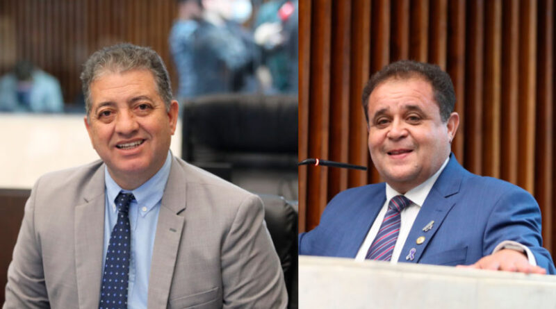 Montagem com deputados Cobra Repórter (PSD) e Batatinha (MDB)