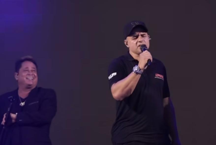 Morador de Campo Mourão canta em show de Leonardo e impressiona